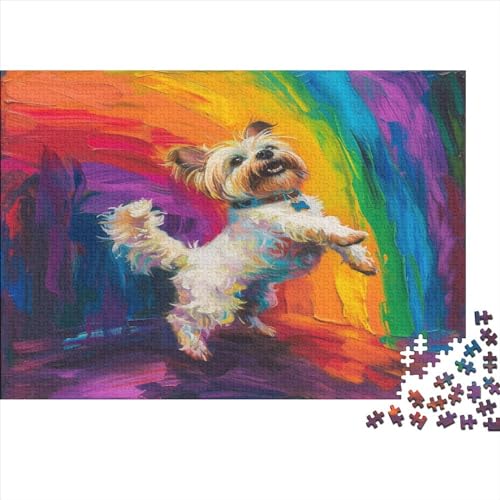 Yorkshire Terrier 1000 Teile, Impossible Puzzle,GesKükenlichkeitsspiel Für Die Ganze Familie, Erwachsenenpuzzle Ab 14 Jahren Puzzel 1000pcs (75x50cm) von BXZBEXGHD