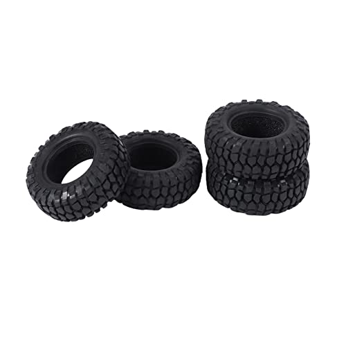 BYCUFF 4 STÜCK 48Mm 1.0 Weich Gummi Rad Reifen Reifen für 1/24 RC Crawler Auto Axial SCX24 90081 AXI00002 Upgrade Teile von BYCUFF