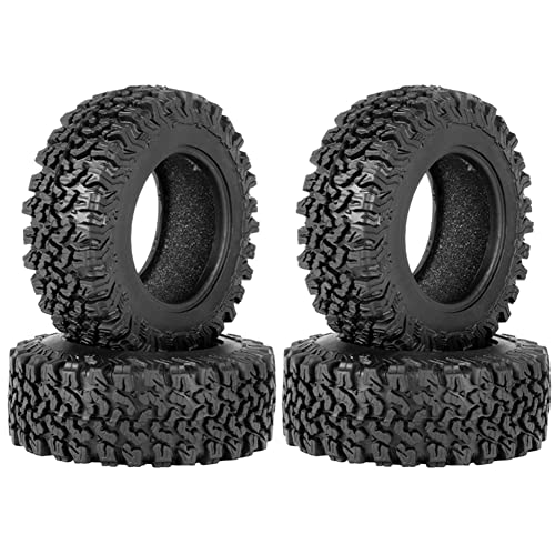 BYCUFF 4 STÜCKE 90Mm 1,9 Gummireifen Radreifen für 1/10 RC Crawler Auto TRX4 D90 Axial SCX10 II III Redcat von BYCUFF