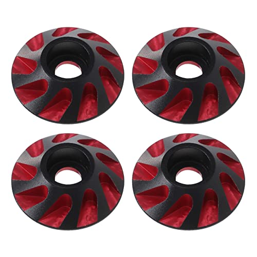 BYCUFF 4 StüCk MetallheckflüGel M3 Flachkopfschrauben Unterlegscheiben 15 Mm für 1/8 Offroad RC Drift Cars, Rot von BYCUFF