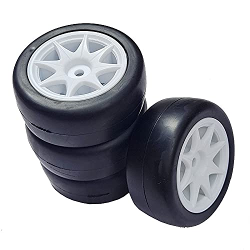 BYCUFF 4 StüCke 58Mm Reifen 12Mm Hex mit Schwamm für 1/10 1/12 RC Drift Auto 3Racing M5 M04 M05 von BYCUFF