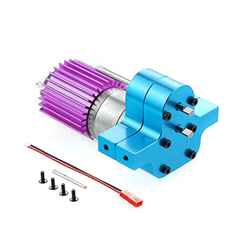 BYCUFF Metall 370 Motor Getriebe Getriebe Box für C14 C24 B24 B36 MN D90 D99 MN99S RC Auto Upgrade Teile,Blau von BYCUFF