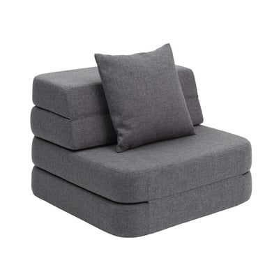 KlipKlap 3 Fold Sofa Single soft blau/grau von BYKLIPKLAP