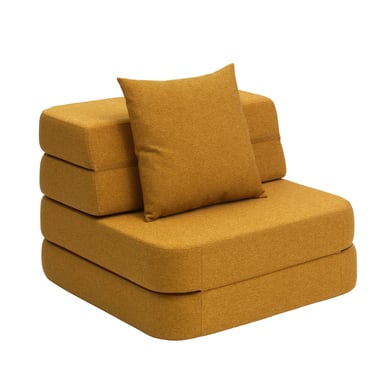 KlipKlap 3 Fold Sofa Single soft mustard von BYKLIPKLAP