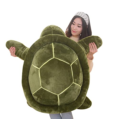 BYNYXI 40cm Schildkröte Kuscheltier, Gefüllte Schildkröte Plüsch Plüschtier Groß Grün Turtle Plushie Weiches Stofftier Kuscheltier Schildkröte Flauschiges Plüschtier Spielzeug für Kinder Erwachsene von BYNYXI