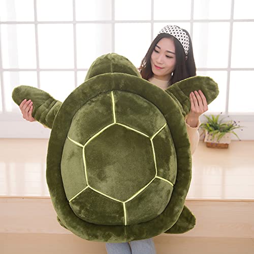 BYNYXI 50cm Schildkröte Kuscheltier, Gefüllte Schildkröte Plüsch Plüschtier Groß Grün Turtle Plushie Weiches Stofftier Kuscheltier Schildkröte Flauschiges Plüschpuppe Spielzeug für Kinder Erwachsene von BYNYXI