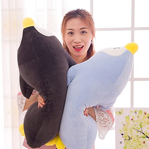 70cm Liegende Pinguin Kuscheltier Kissen, Stofftier Pinguin Plüschtier Gefülltes Umarmungskissen Pinguin Seal Plush Pillow Fette Pinguin Tierkissen Weiche Plüschpuppe Plüsch Spielzeug für Kinder von BYNYXI