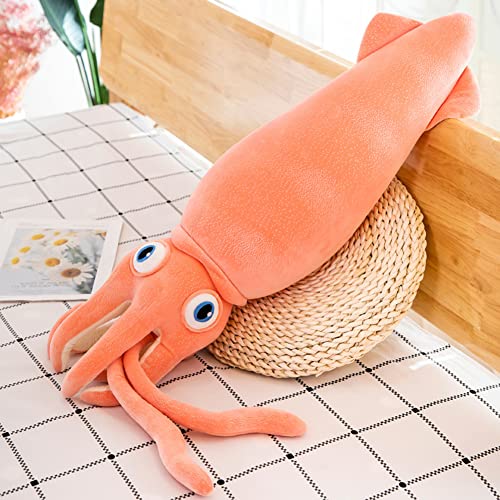 BYNYXI 110cm Stofftier Tintenfisch Plüsch Kissen, Süßes Riesenkalmar Kuscheltier Octopus Plüschtier Meerestier Schlafkissen Weiche Krake Plüschtier Plüschpuppe Cuddly Kuscheltier Geschenke für Kinder von BYNYXI