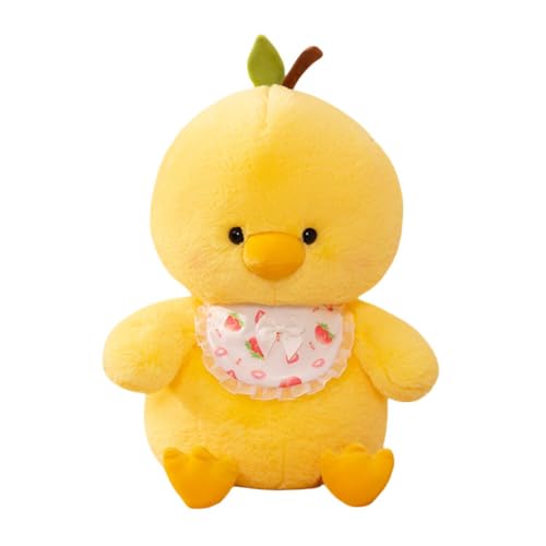 BYNYXI 23cm Gelbes Huhn Plüschkissen, Kawaii Huhn Plüschkissen Küken Puppe Stofftier Plüschtier Puppe super weiche Huhn Enten Plüsch Nackenkissen Geschenk für Kinder Jungen Mädchen,23cm/33cm/43cm von BYNYXI