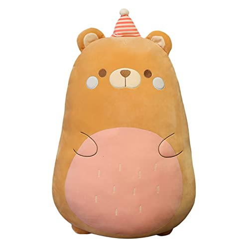 BYNYXI 45cm Plüschtiere Bär, Niedliche Bär Umarmungskissen Cartoon Schwein Braunbär Pinguin Kuscheltier Kawaii Tier Dekokissen Weiche Lange Plüsch Schlafkissen für Mädchen Jungen Kinder Geschenk von BYNYXI