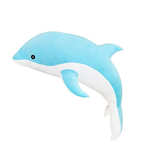 BYNYXI 50cm Delphin Plüschtier, Delfin Kuscheltier Weich Dolphin Plüsh Kissen Delphin Plüschtiere Gefüllte Stofftiere Dekokissen Puppen Stuffed Spielzeug für Kinder Freundin Geburtstagsgeschenk von BYNYXI