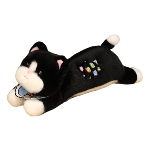 BYNYXI 60cm Cartoon-Katze Weiches Plüsch Langes Kissen, Kätzchen-Kissen, kuschelig, gefüllt, niedliche Plüschpuppe, Geschenk für Katzenliebhaber von BYNYXI