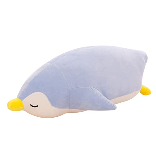 60cm Liegende Pinguin Kuscheltier Kissen, Stofftier Pinguin Plüschtier Gefülltes Umarmungskissen Pinguin Seal Plush Pillow Fette Pinguin Tierkissen Weiche Plüschpuppe Plüsch Spielzeug für Kinder von BYNYXI