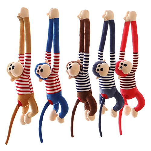 BYNYXI 60cm Plüsch Gibbon Affen Puppe, Hanging Monkey Gibbon Stofftier Kuscheltier Weiche Gefüllte Baumwolle Langer Arm AFFE Armen und Beinen Tierpuppe Gibbon Plüsch Spielzeug für Kinder Geschenke von BYNYXI