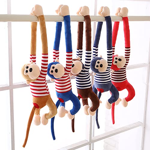 BYNYXI 60cm Plüsch Gibbon Affen Puppe, Hanging Monkey Gibbon Stofftier Kuscheltier Weiche Gefüllte Baumwolle Langer Arm AFFE Armen und Beinen Tierpuppe Gibbon Plüsch Spielzeug für Kinder Geschenke von BYNYXI