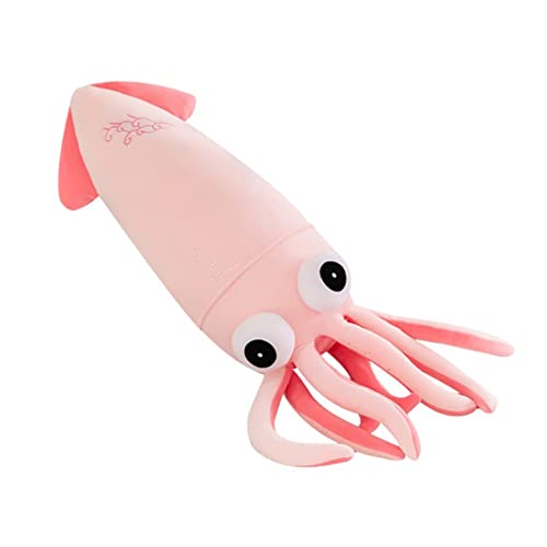 BYNYXI 90cm Stofftier Tintenfisch Plüsch Kissen, Süßes Riesenkalmar Kuscheltier Octopus Plüschtier Meerestier Schlafkissen Weiche Krake Plüschtier Plüschpuppe Cuddly Kuscheltier Geschenke für Kinder von BYNYXI