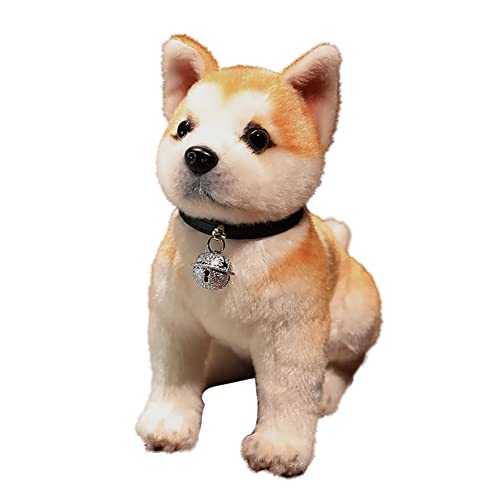 BYNYXI Akita Hund Kuscheltier Sitzende 25cm, Stofftiere Hund Husky Akita Hund Lebensecht Braun Grau Plüsch Puppe Hund Plüschhusky Plüschtier Stofftier Spielzeug für Kinder Jungen Mädchen Geschenk von BYNYXI