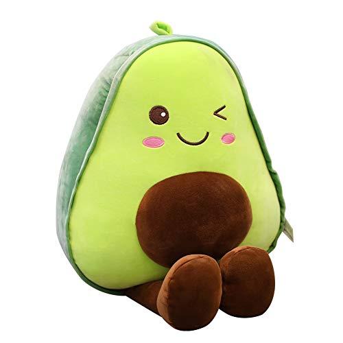 BYNYXI Avocado Plüschtier, 45cm weiche Avocado Plüschkissen Gefüllte Fruchtkissen Stofftiere Sofakissen Spielzeug Avocado Kissen Kuscheltier für Kinder Erwachsene Weihnachten Geburtstagsgeschenke von BYNYXI