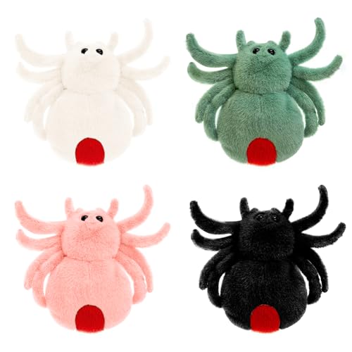 BYNYXI Kleine Spinne Plüsch Spielzeug, Spinne Stofftier Kuscheltier, Spinne Wurfkissen Kuscheltiere Geschenk für interaktive Streich Spiel Sofa und Bett Haunted Haus Dekorative Requisite 25CM von BYNYXI