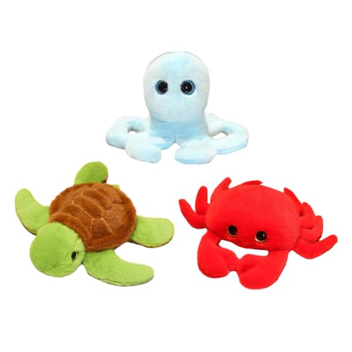 BYNYXI Kuschelige Weiche Krabbe PlüSch Cartoon Marine Aanimals Plüsch Spielzeug, Niedliche Orange Krabbe Ausgestopfte Tier Geschenk für Kinder und Liebhaber von BYNYXI