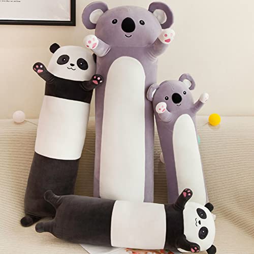 BYNYXI Lange Koala Plüsch Kissen 90cm, Stofftier Panda Koala Kuscheltier Schlafkissen Kawaii Wurfkissen weiche Umarmungskissen Tier Plüschtier Seitenschläferkissen Spielzeug für Kinder Freundinnen von BYNYXI