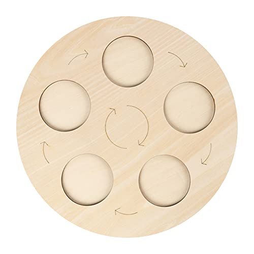 BYNYXI Lebenszyklus Brett aus Holz, Life Cycle Board Montessori Holzspielzeug ab 1 Jahr Lernen Tiere Schmetterling Hahn Frosch Schildkröte Spielzeug Kleinkind Puzzle Lernspielzeug für Kinder,26cm von BYNYXI