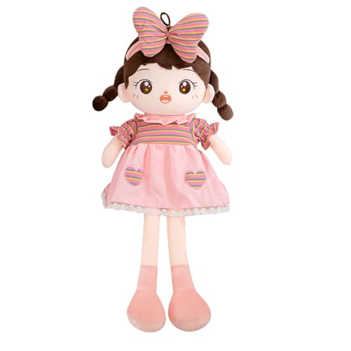 BYNYXI Mädchen Plüschpuppe, 90cm Niedliche Kuschelpuppe Mädchen Stoffpuppe Gefüllte Plüsch Spielzeug Puppe Baby Puppe Doll Kuschelpuppe Weiche Stoffpuppe Babypuppe Spielzeug für Baby Mädchen von BYNYXI