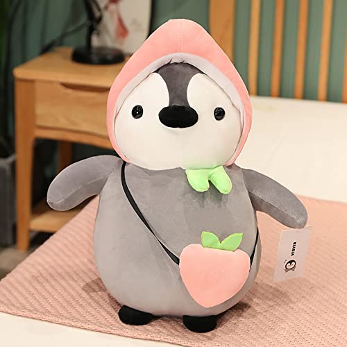 BYNYXI Pinguin Kuscheltier, 25cm Niedlicher Pinguin Plüschpuppe Frosch Erdbeer Häschen Stofftier Weiche Plüschtiere Kawaii Cartoon Tier Plüschkissen Spielzeug für Kinder Jungen Mädchen Geschenk von BYNYXI