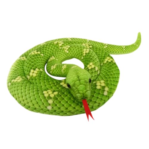 BYNYXI Plüschtiere Python, 200cm Realistische Plüschschlange Große Schlange Kuscheltier Flexibel und Schrecklich Schlange Prank Stofftier Plüsch Spielzeug Geschenke für Kinder Halloween Zubehör von BYNYXI