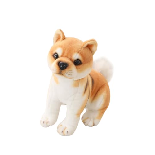 BYNYXI Realistisch Plüsch Teddy Dog Kuscheltier Stofftier Hund, Hund Plüsch Spielzeug, Plüsch Puppe Tier Plüsch Spielzeug Lügender Hund für Jungen,Mädchen,Babys im Kinderzimmer 20/35CM von BYNYXI