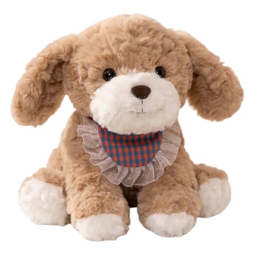 BYNYXI Realistisch Plüsch Teddy Dog Kuscheltier Stofftier Hund, Hund Plüsch Spielzeug, Plüsch Puppe Tier Plüsch Spielzeug Lügender Hund für Jungen,Mädchen,Babys im Kinderzimmer 25CM von BYNYXI