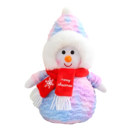 BYNYXI Schneemann Weihnachten Gefüllte Plüsch Spielzeug, Krawatte Färben Weihnachten Schneemann Puppe Plüsch Spielzeug, Perfekte Weihnachtsdekoration, Schneebommel für Kinder und Erwachsene 35CM von BYNYXI