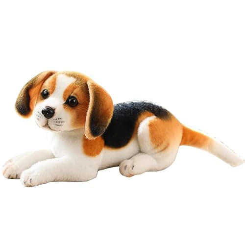 BYNYXI Stofftier Hund Kuscheltier, 32cm Liegende Plüschhund Wie echt Plüschtier Hunde Dalmatiner Husky Akita Kawaii Stoffhund Realistische Hund Kuschelig Plüsch Spielzeug für Baby Kinder Freunde von BYNYXI