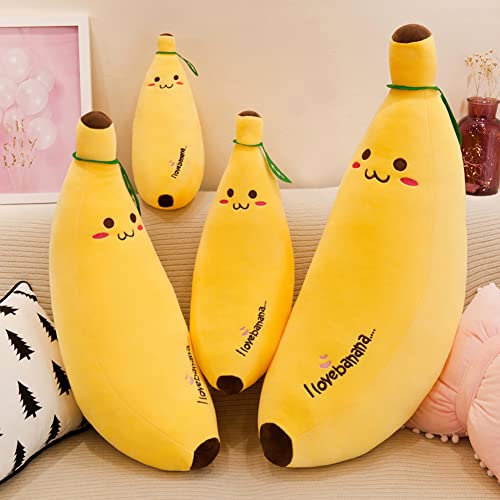 Banane Kuscheltier, 50cm Banane Plüsch Kissen Langes Bananen Plüschtier Cartoon Puppe Gefüllte Plüsch Bananen Kissen Stofftier Bananen Puppe Spielzeug für Kinder Jungen Mädchen Geburtstagsgeschenk von BYNYXI