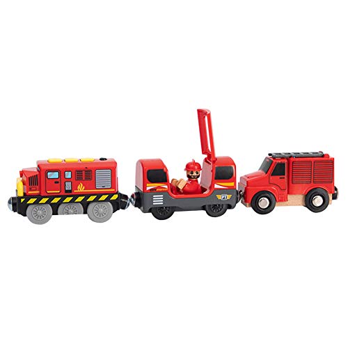 Eisenbahn Elektrisch Zug, Kinder Holzeisenbahn Elektrische Lok Set Kinder Holzeisenbahn Zug Mini Lokomotive Zug Batteriebetriebener Zug Kompatibel mit Holzschiene Spielzeug für Kinder ab 3 Jahre von BYNYXI