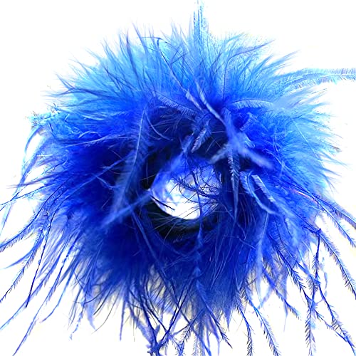 Feder Manschetten Damen, Flauschige Straußenfeder Federschlagarmbänder Handgelenk Haarschmuck Natürliche Handgelenkmanschetten Federn Armband zum Halloween Kostüm Karneval Cosplay Party, 1 Stuck von BYNYXI