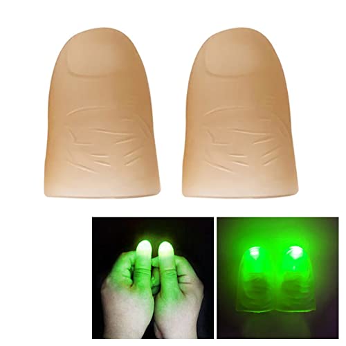 Magische Daumen Lichter, 1 Paar Daumenlampe Gefälschter Finger LED Licht Blinkende Zauberdaumen Lichter LED Trickfinger Kunstoff Blinkende Daumen Bühnen Zauber Requisite Streich Spielzeug von BYNYXI