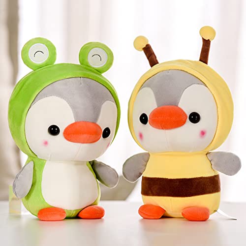 Frosch Plüschtier Kuscheltier, 25cm Kawaii Pinguin Puppe Dinosaurier Pinguin Plüsch Kissen Cartoon Tier Stofftier Plüschtier Plüschtierpuppe Weich Stofftier Pinguin Kuscheltier für Kinder Geschenk von BYNYXI