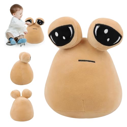 Alien Pou Plüschspielzeug, 22cm Alien Plushie Stoffed Animal Pou Doll, My Pet Alien Pou Plüschpuppe für Haus Schlafzimmer Dekoration, Geburtstag Weihnachten Wahl für Jungen Mädchen Fans von BYTLXM