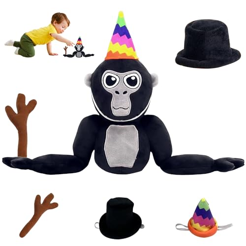 BYTLXM Gorilla Tag Plush Toy, 2024 New Gorilla Tags Stuffed Animal Plushie, Gorilla Tag Plüsch, Gorilla Tag Games Plush für Spiel Fans für Kinder Erwachsene,Große Geburtstag und Urlaub Geschenke Wahl von BYTLXM