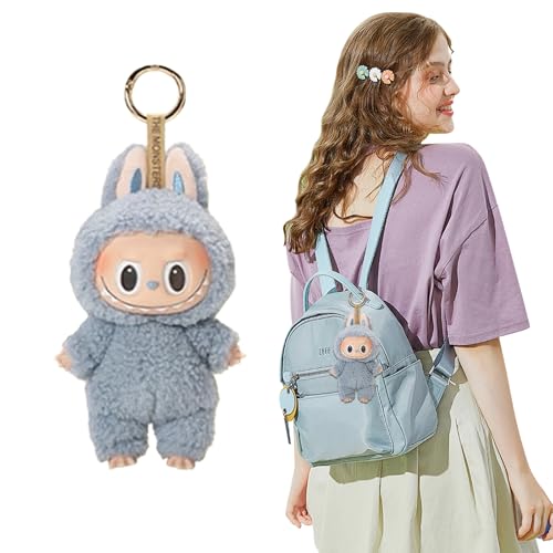 BYTLXM Labubu Puppe, 17CM Labubu Keychain, Labubu Monster Keychain, Labubu Kuscheltier, Labubu Plush Keychain, Labubu Plüsch Anhänger, Labubu Puppe Keychain, Geschenk für Jungen und Mädchen von BYTLXM