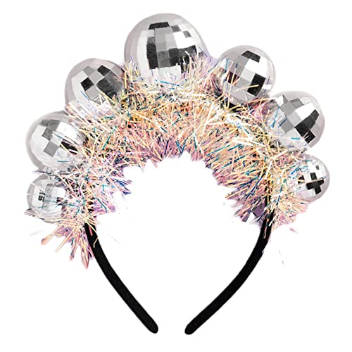 BYUTFA Stirnband, Disco-Kugel-Stirnband für Braut, Disco-Kopfschmuck, Junggesellenabschied, Dekorationen für Frauen, Disco-Kostüm, Haarschmuck von BYUTFA