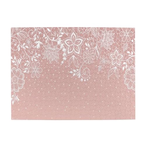 Elegantes weißes Spitzen-Blumen- und Konfetti-Design, 500-teiliges Puzzle für Erwachsene – Holzpuzzle für Erwachsene und ältere Menschen Elegantes weißes Spitzen-Blumen- und Konfetti-Design, 500-teiliges Puzzle für Erwachsene – Holzpuzzle für Erwachsene und ältere Menschen von BYwenhopnbs