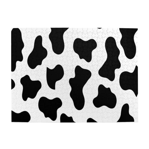 Moo Cow Print, 500-teiliges Puzzle für Erwachsene – Holzpuzzle für Erwachsene und ältere Menschen Moo Cow Print, 500-teiliges Puzzle für Erwachsene – Holzpuzzle für Erwachsene und ältere Menschen von BYwenhopnbs