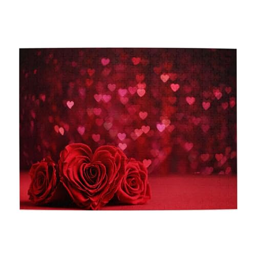 Rote Rose bedrucktes 1.500-Teile-Puzzle für Erwachsene – Holzpuzzle für Erwachsene und ältere Menschen Rote Rose bedrucktes 1.500-Teile-Puzzle für Erwachsene – Holzpuzzle für Erwachsene und ältere Menschen von BYwenhopnbs