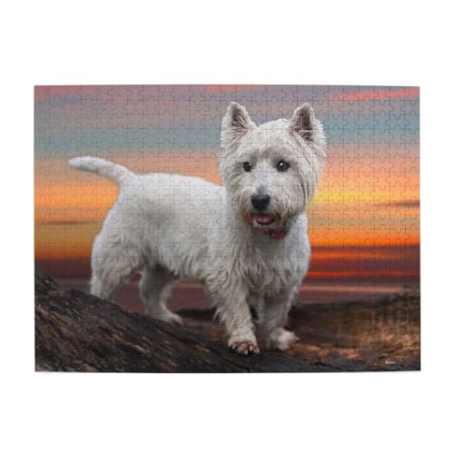 West Highland White Terrier Hunde Berge Weiß, 500 Teile Puzzle für Erwachsene – Holzpuzzle für Erwachsene und ältere Menschen West Highland White Terrier Hunde Berge Weiß, 500 Teile Puzzle für Erwachsene – Holzpuzzle für Erwachsene und ältere Menschen von BYwenhopnbs