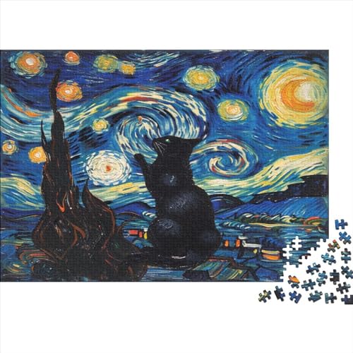 Cute Kat Puzzle 1000 Teile,Puzzle Für Erwachsene, Impossible Puzzle, GesKükenlichkeitsspiel Für Die Ganze Familie,Puzzle Farbenfrohes,Puzzle-Geschenk,RaumdekoRatteion Puzzel 1000pcs (75x50cm) von BZAVEODFS