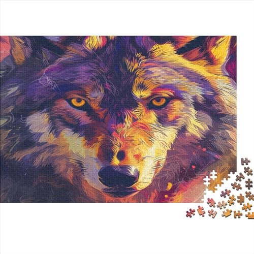 Wolf Puzzlespiel 1000 Teile Für Erwachsene, Einzigartige Kunstwerke Und Vorlage - Geburtstagsgeschenk - Spaßige Puzzles Mit Überraschung Von Puzzle in A Bag Puzzel 1000pcs (75x50cm) von BZAVEODFS