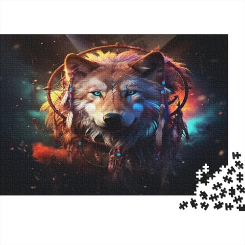 Wolf Puzzlespiel 1000 Teile Puzzle Für Erwachsene Und Kinder Ab 14 Jahren, Puzzle-Motiv Erwachsenen Puzzlespiel Puzzel 1000pcs (75x50cm) von BZAVEODFS