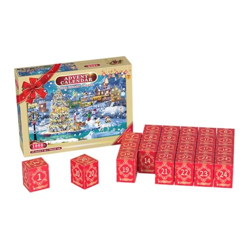 Puzzle Adventskalender 2024 Weihnachten Jigsaw Puzzles - Weihnachtsbaum 1008 Teile und Weihnachten Erwachsene, Puzzles 24 für Kinder von BaYuYPOO